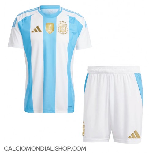 Maglie da calcio Argentina Prima Maglia Bambino Copa America 2024 Manica Corta (+ Pantaloni corti)